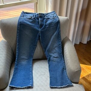 Frame Denim Blue Flare Jeans size 28 Le Crop Mini Boot